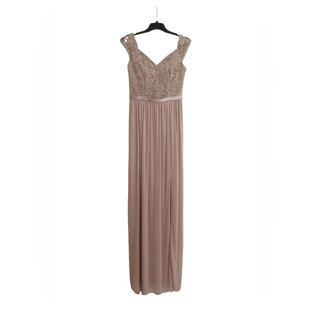 DAVID’S BRIDAL Lace and Mesh V-Neck Dress size 2